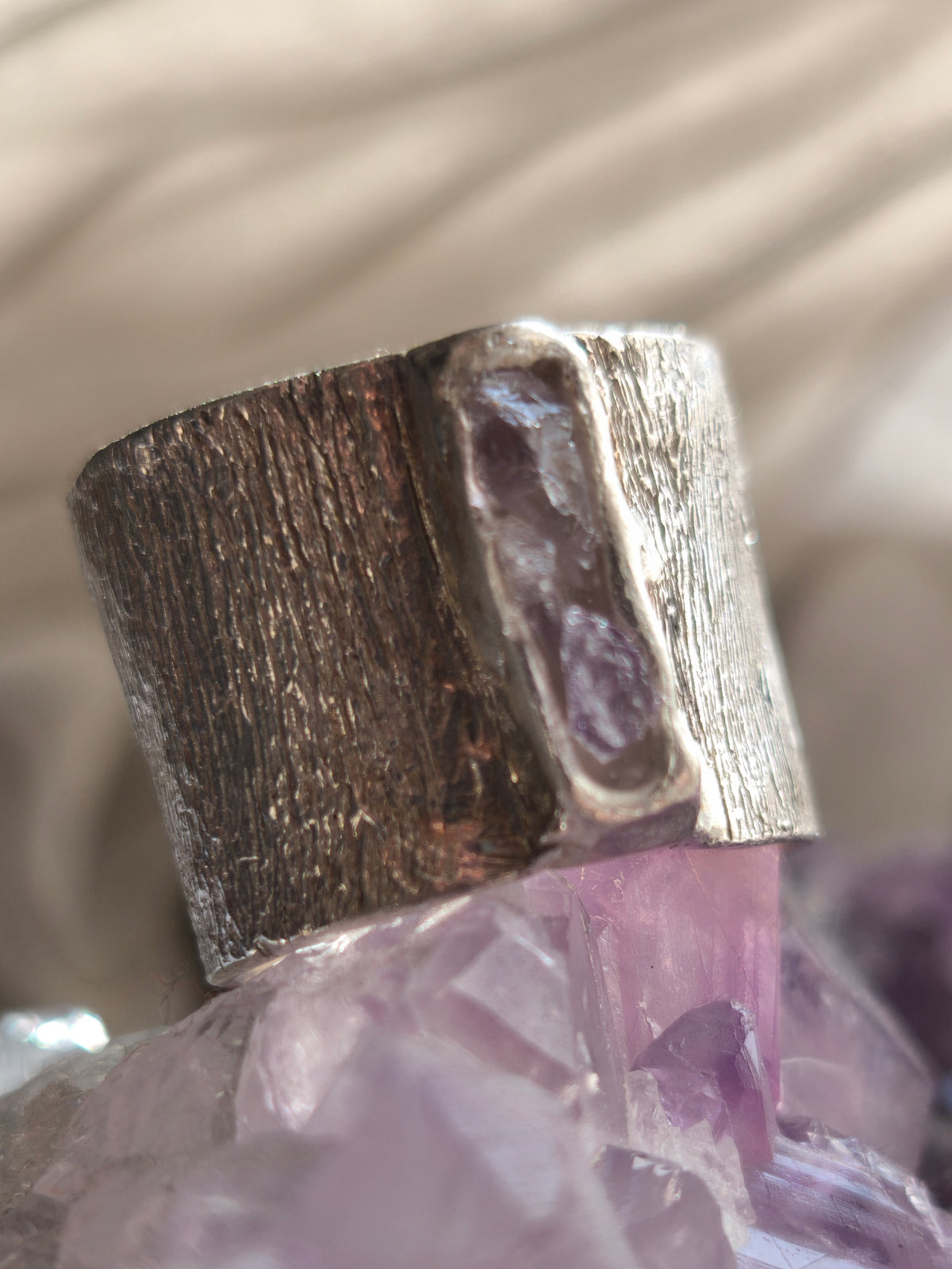 Anillo Crushed Amatista