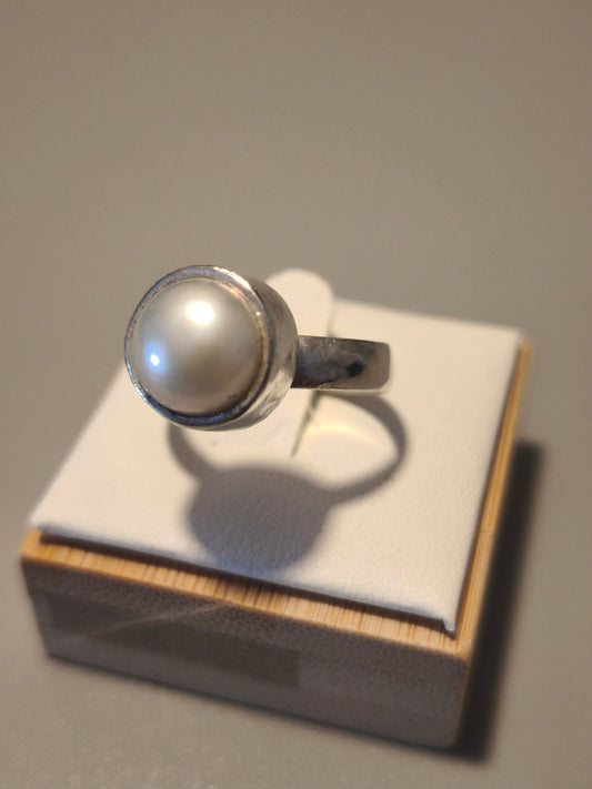 Anillo Perla de rio